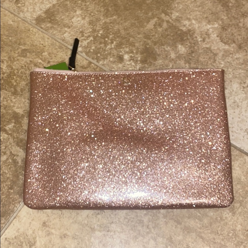 Rose Gold Kate spade new with tags cosmetic bag